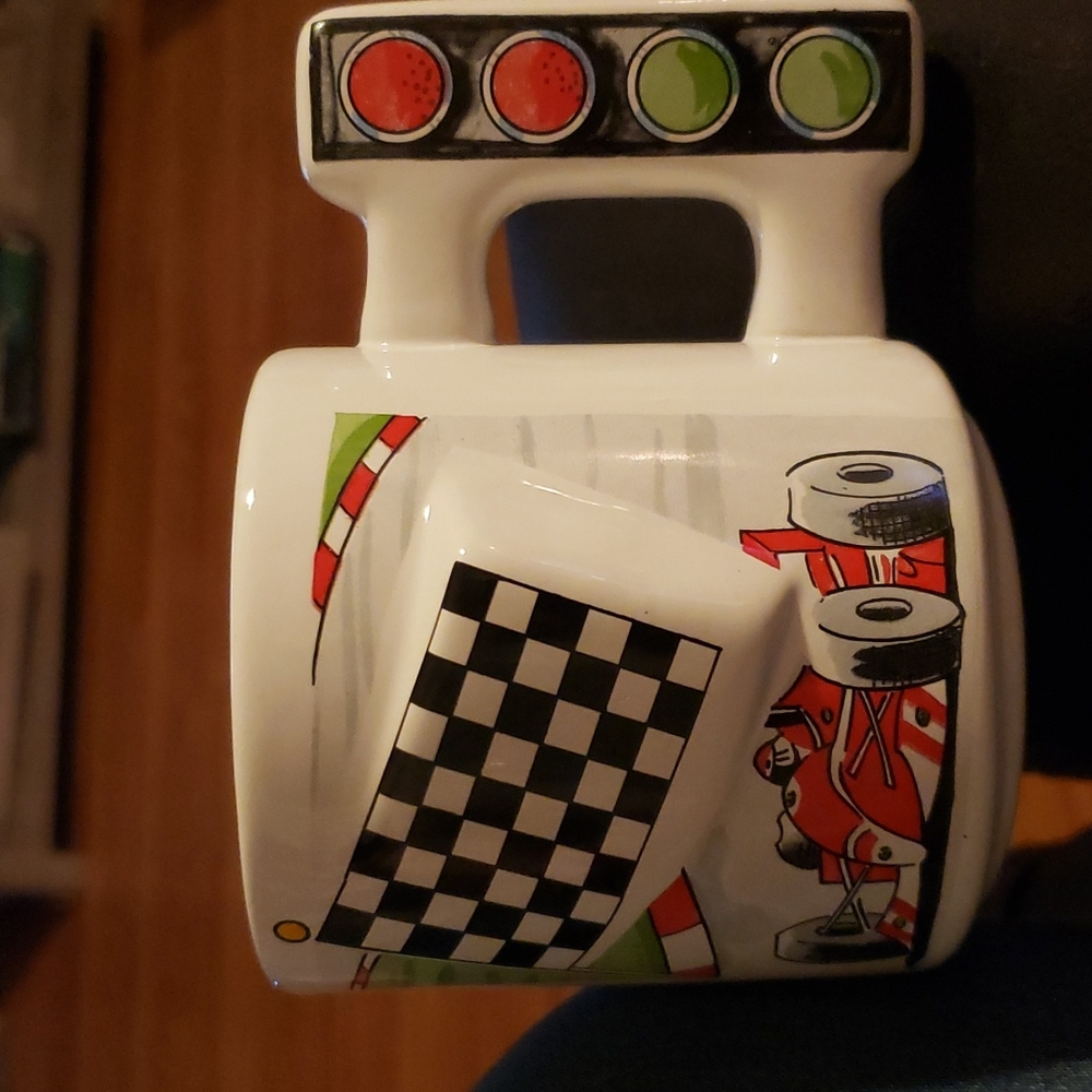 Race car mug